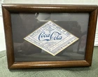 Vintage Framed Coca Cola Label Diamond Shape Add. Professionally Framed