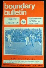 1969 1970 Oldham Athletic v Darlington
