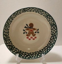 FolkCraft Gingerbread Serving Bowl 9.25" in diameter 2.5" deep by Tienshan