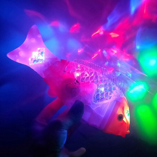Simulation Swimming Electric Fish Toy Kids LED Lighting Music Interaction T ❤H - Bild 6 von 12
