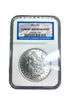1896 United States Silver Morgan Dollar Blue NGC "Almost Uncirculated"