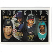 1996 Topps - Andruw Jones And Vladimir Guerrero #435 (RC) Rookie Card - Prospect. rookie card picture