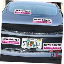 Pink Non-Magnetic Driver Stickers for Cars  Windows - Reusable - 4
