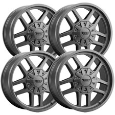 Set Of 4 Thret Off-road 809 Radar 20x9 5x55x5.5 18mm Gunmetal Wheels Rims