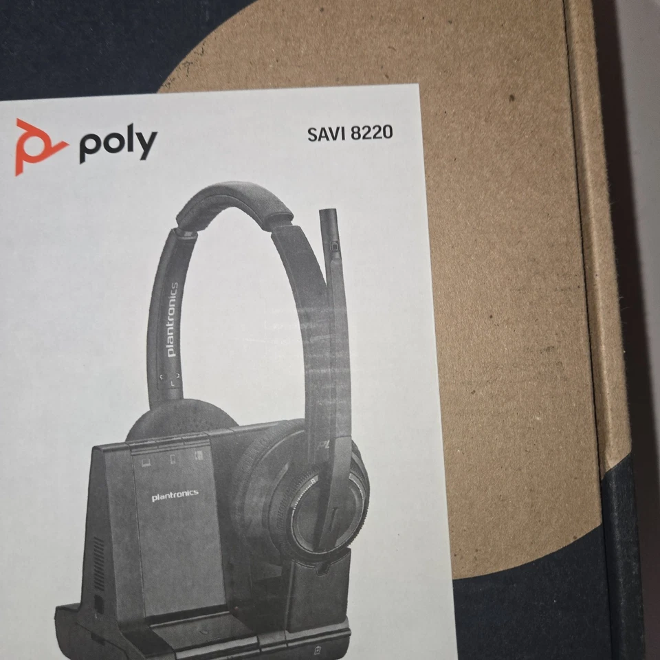 Poly Savi 8200 Series W8220 Binaural Wireless DECT Headset - Tested & Working - Image 2 of 4