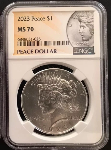 2023 P Peace Silver Dollar $1 Uncirculated Coin NGC MS70 OGP Box & COA Included