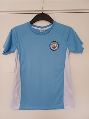 Source Lab Manchester City T-Shirt Fußball Trikot hellblau Größe 10 - 11 Jahre