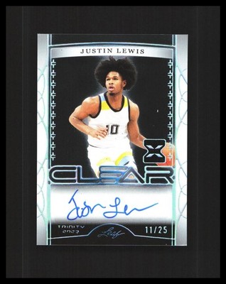 2023 Justin Lewis Rookie Auto Leaf Trinity Clear /25 #CA-JL2 Marquette