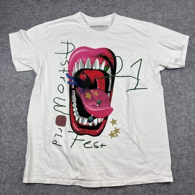Astroworld 2021 Cactus Jack Travis Scott Mouth White T Shirt Men M New