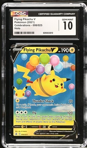 Flying Pikachu V graded CGC 10 for sale on eBay