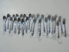 24 Pcs Oneida Stainless Renoir Pembrooke Teaspoons Salad Forks NEW UNUSED  