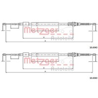 2X Metzger Handbremsseile Passend FüR CitroËN C4 Peugeot 307 Links+Rechts