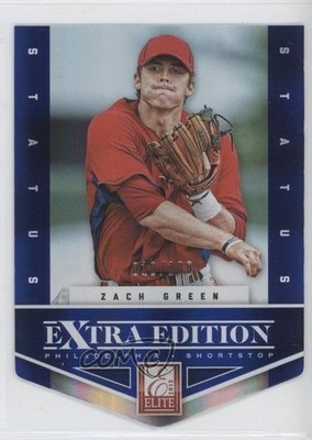 2012 Elite Extra Edition Status Blue Die-Cut 10/100 Zach Green #44 fm0