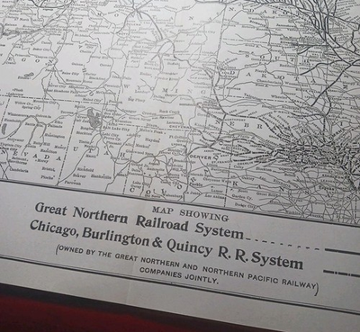 #ad #ad 1910 Train Route Map GREAT NORTHERN Pacific RAILROAD SYSTEM All Lines 9quot;x12quot; $16.95