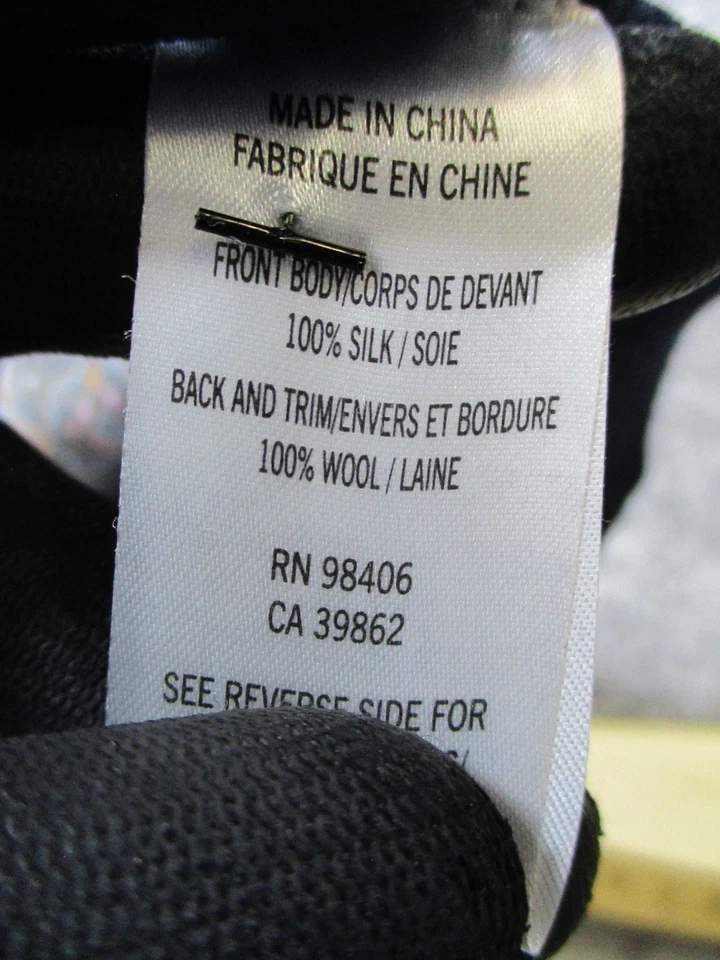 Chaleco Theory para mujer pequeño marrón azul seda tejido pulóver Foto 4 de 4