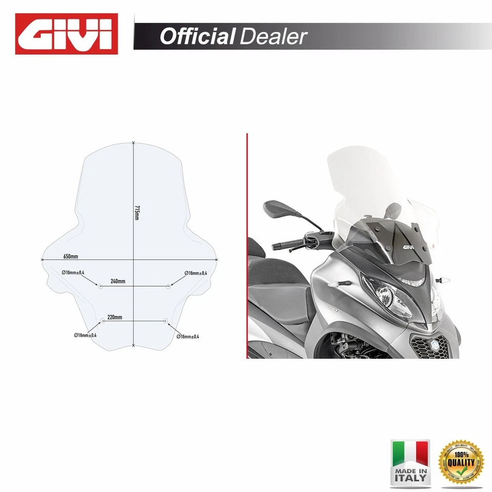 Givi bulle D5613st Piaggio Mp3 350 Business 2019 19 2020 20