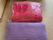 2 Brentford’s My Darling Cellular Blankets 90inches By 100 Inches Pink & Purple