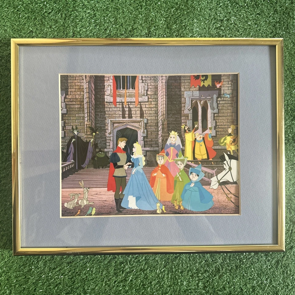 Vintage Disney Framed Lithograph Photo Prints 90s Peter Pan The Jungle Book Lion - Image 3 of 4