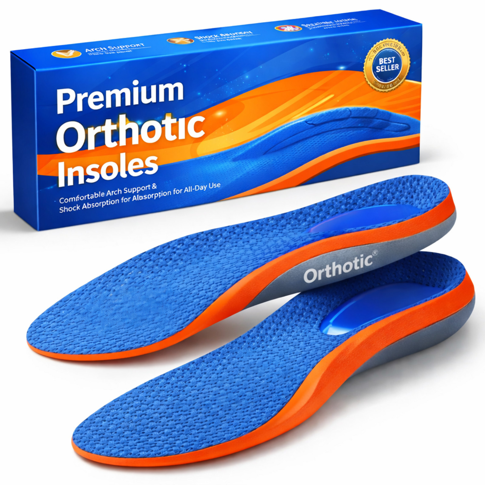 Plantillas ortopédicas de soporte para arco de alta resistencia, plantillas ortopédicas absorbentes de golpes nuevas