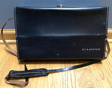 Vintage Diamond Black Camera Flash Lens Accessory Hard Case Shoulder Bag Strap