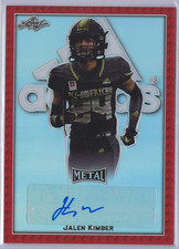 Jalen Kimber - 1/1 - 2020 Leaf All American - Red Adidas Auto