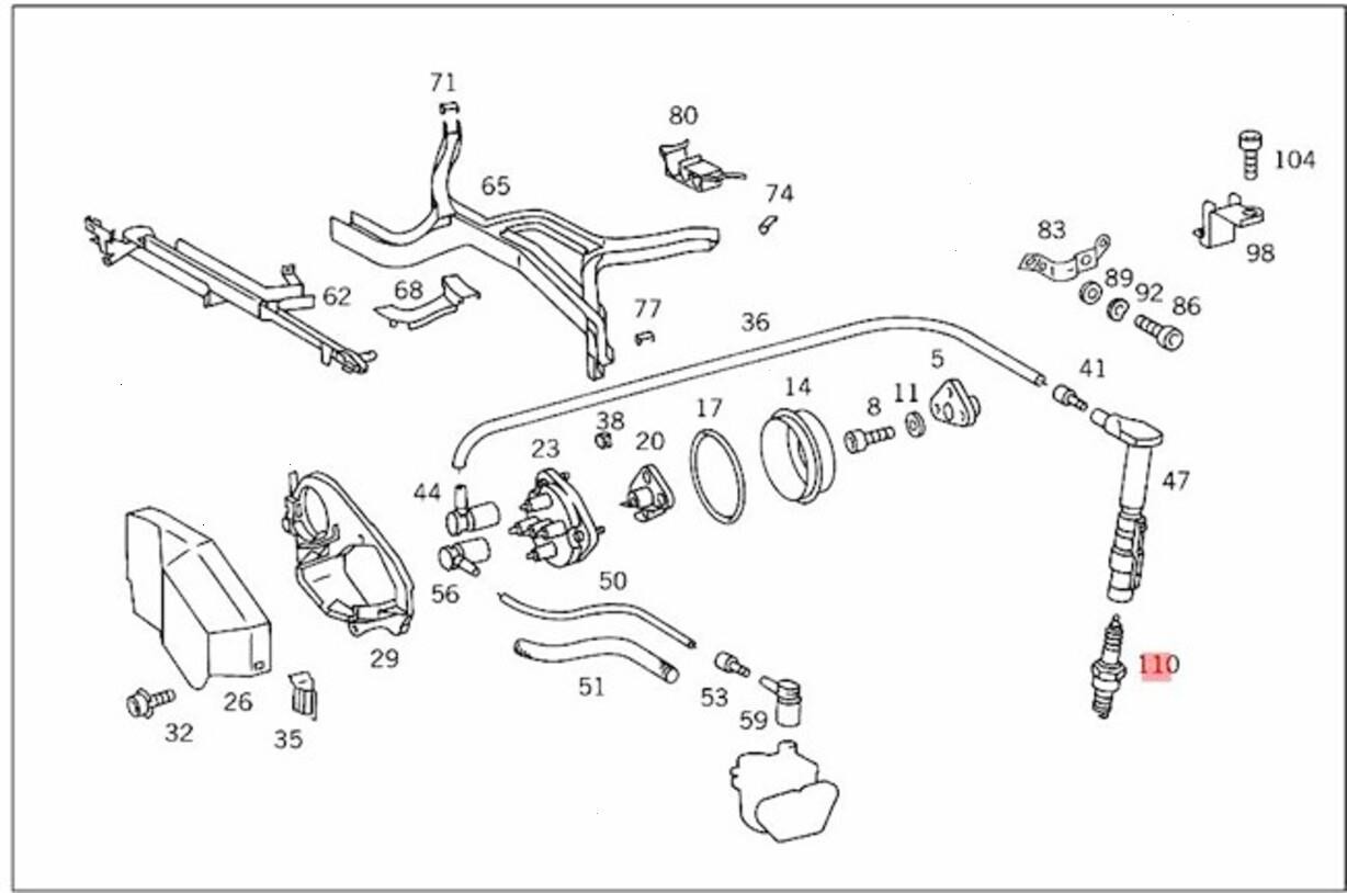 Mercedes OEM Spark plug 0031596803