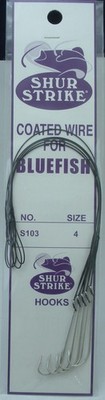 Sea Striker S103-4 Wire Snelled Bluefish Haken Vorfach 5ct