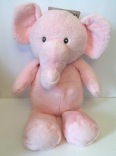 Kellytoy Kelly Baby Large 18" Pink Elephant Crinkle Ears Rattle Stuffed Plush
