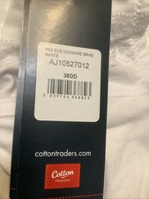 Cotton Traders Non Wired Bras 38DD white one used and one new with tags on