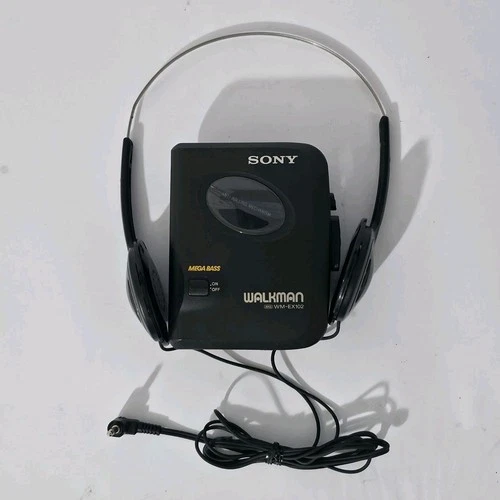 Sony Walkman WM-EX102 Portable Cassette Player Black with Headphones Excellent