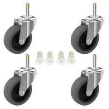 3-Inch Swivel Stem Caster for Rubbermaid Mop Bucket Utility Cart, Grey 