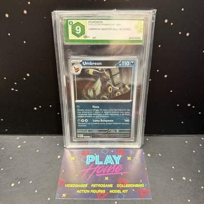 UMBREON MASTER BALL ITA REVERSE POKEMON 2025 MINT GRAD 9 PRISMATISCHE EVOLUTIONS