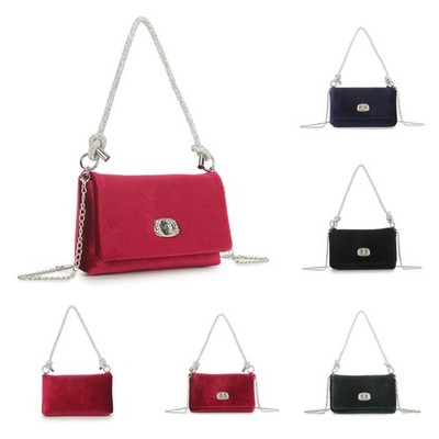 Damen Wildleder Clutch Umhängetasche Party Abschlussball Abend Schulter Hochzeit Handtasche