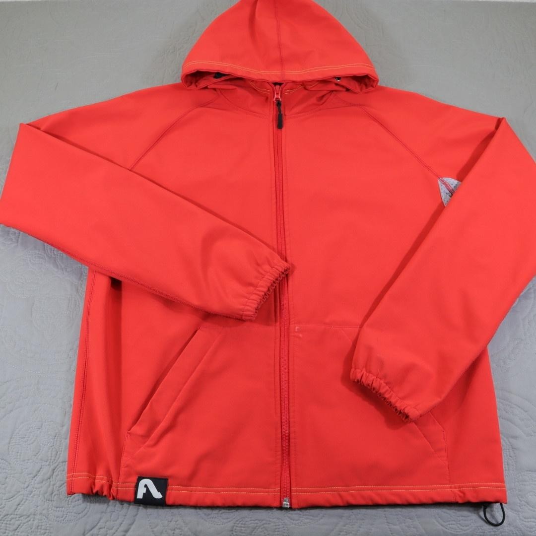 Flylow Jacket Mens Medium Red Softshell Hooded Fu… - image 1
