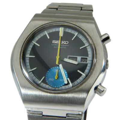 Seiko 6139-8020 Automatic Chronograph  Blue Eye  Vintage 70er   38mm