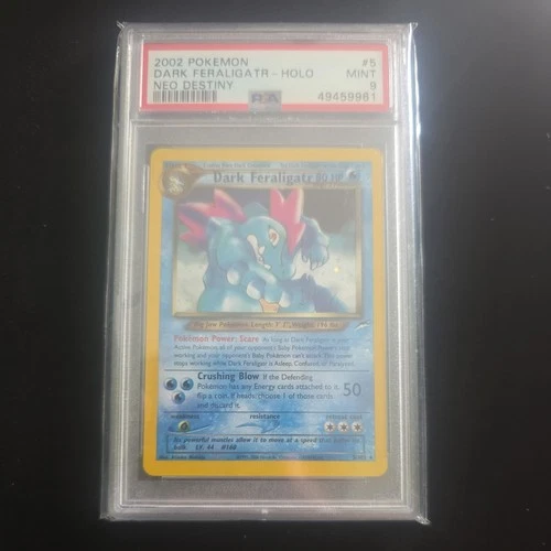 PSA 9 Dark Feraligatr Holo Rare 5/105 Neo Destiny MINT Graded Pokemon Card TCG