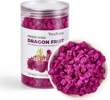Freeze Dried Dragon Fruit 4.23oz Pitaya Crispy Crunchy Pieces for Smoothies