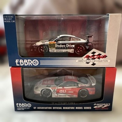 EBBRO 910 RODEO DRIVE ADVAN GT3R Model & au CERUMO Toyota Supra Super GT Set