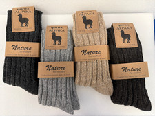 4 pairs alpaca wool socks natural thermal winter socks for women  men