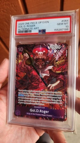 2025 ONE PIECE OP13-CARRYING ON HIS WILL ALTERNATE ART #064 GOL D. ROGER PSA 10