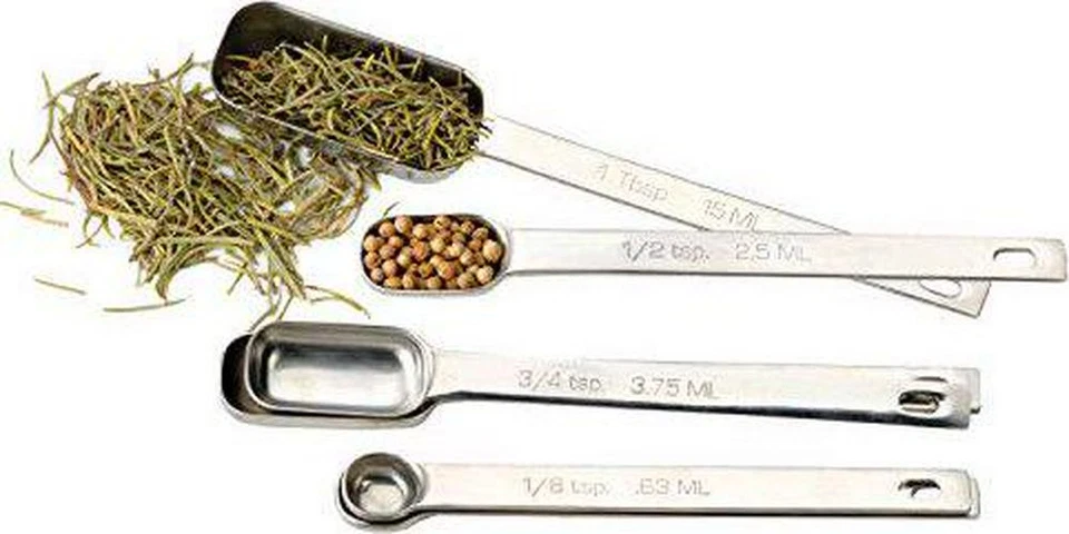 RSVP International Endurance Stainless Steel Spice Measuring Spoons, Set Of 6 | - Image 3 of 4