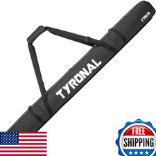 TYRONAL Ski Bag Air Travel Padded Water-Resistant Single Skis Carry 175/190cm