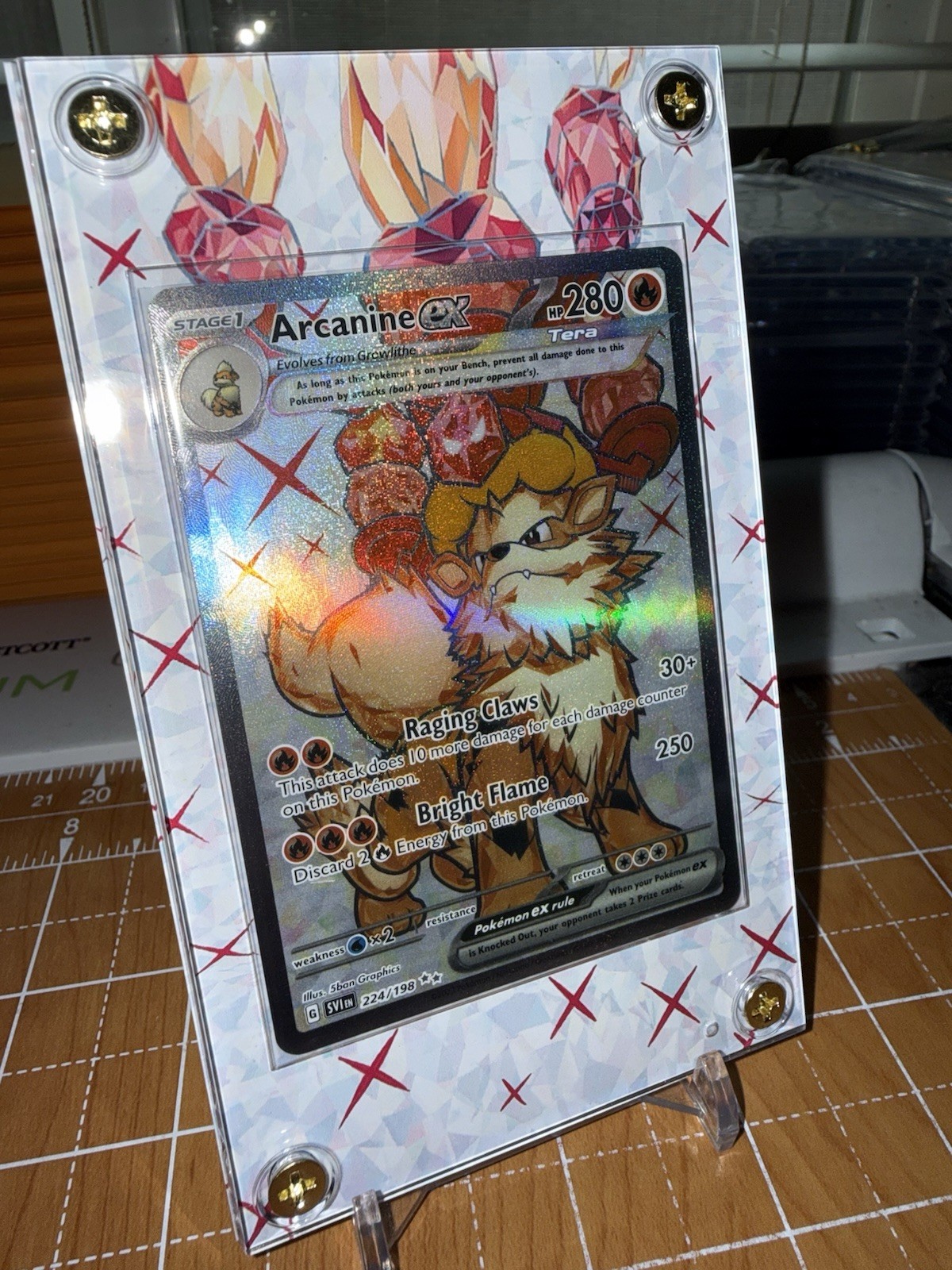 Arcanine ex 224/198 Pokémon Scarlet & Violet  Ultra Rare - Extended Art Case
