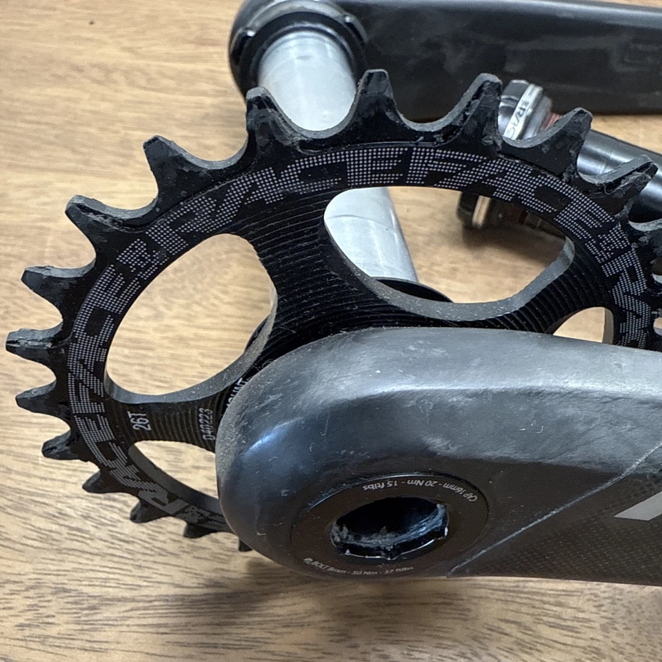 Race Face Next SL 175mm 28t Carbon Fat Bike Crankset 30mm w/ 100mm BB - Image 3 of 4
