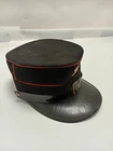 Vintage Swiss Fire Brigade Dress Cap K Kubler Zurich Black Red