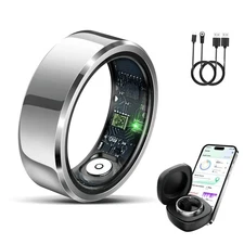 Smart Ring for Women Men,IP68 Waterproof Wearable Fitness Tracker with Sleep ...