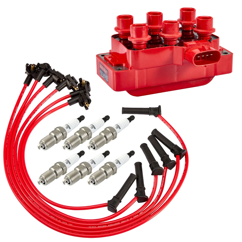 Bobina de encendido y 6 bujías y 6 cables para Ford Explorer Sport Trac V6 4,0 l FD480 Foto 4 de 4