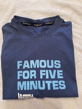 Men’s Small Plain Lazy Blue T-shirt 