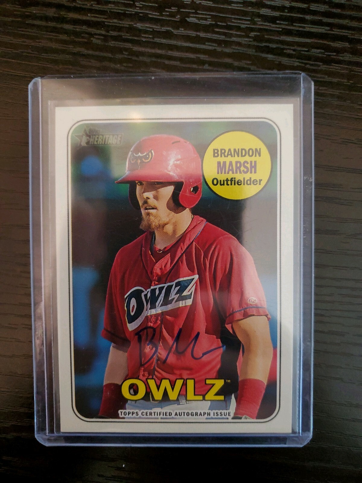 2018 Topps Heritage Minors Real One Autographs #ROABMA Brandon Marsh qty avalb