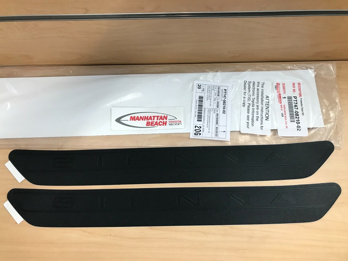 21-25 SIENNA FRONT DOOR SILL PROTECTORS PT747-08210-02 GENUINE